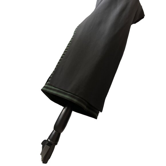 MaxMara Black Sheath Dress Sleeveless Black Green Side Stripes Size Large - Picture 2 of 11